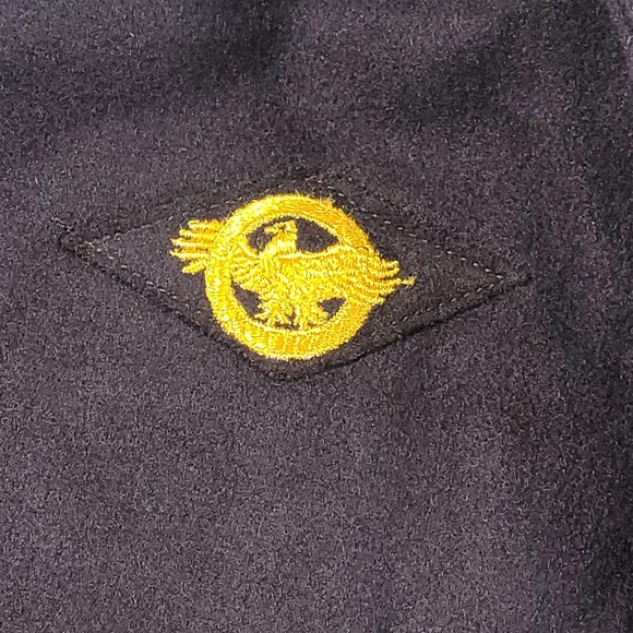 Vintage Naval Clothing Factory Sailor Shirt Mens Navy Blue Wool Jumper 40s 50s - Picture 5 of 10